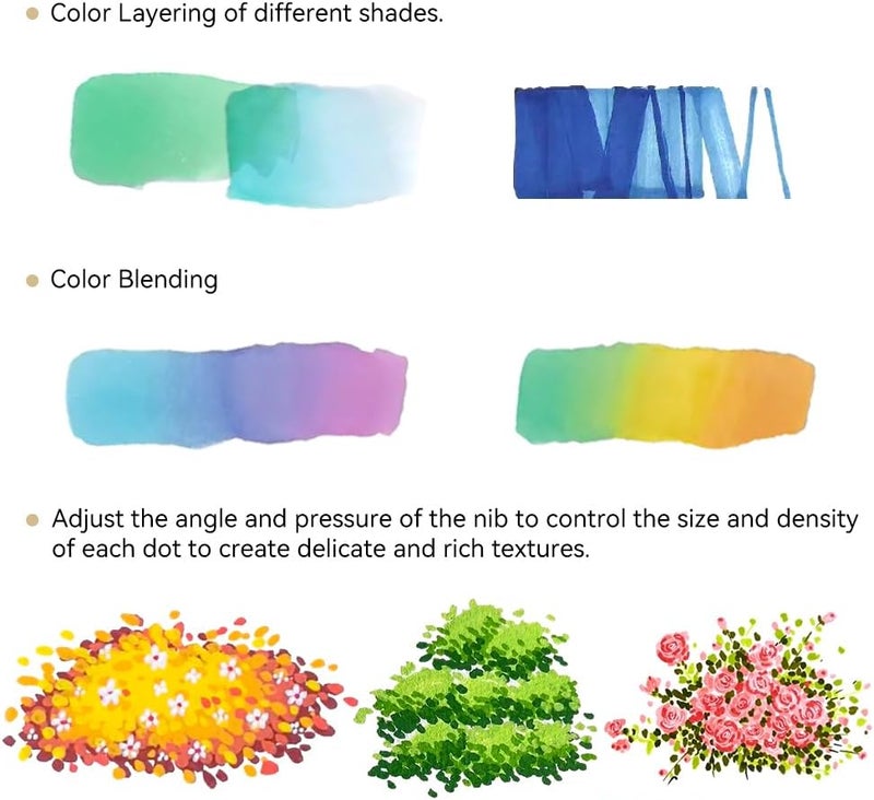 TRANSON Alcohol Markers for Drawing Coloring 24 Colors Dual-tip Brush and Chisel Tips - Image 3